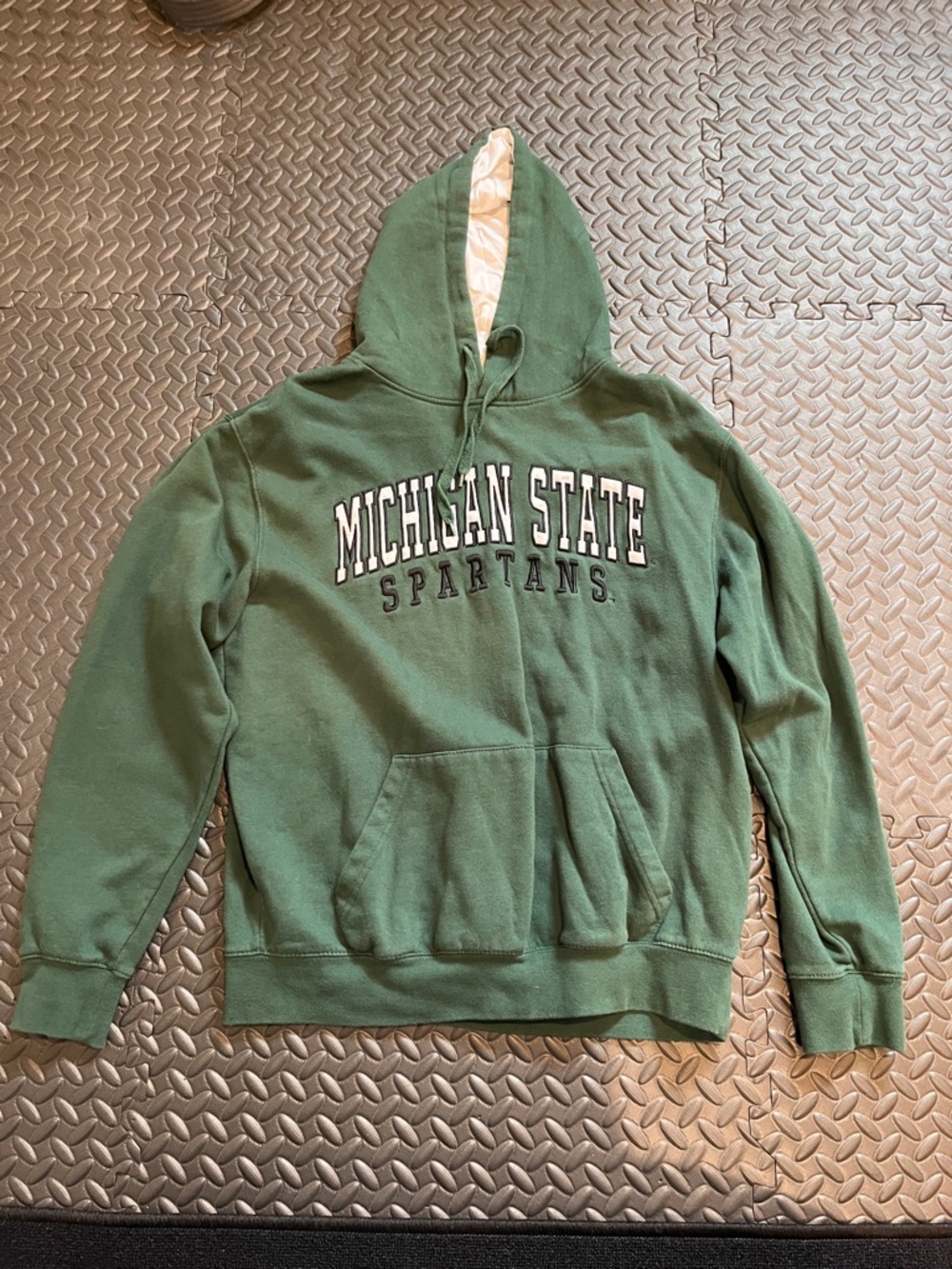 Michigan State Spartans Stadium Athletics Green and White Pullover Hoodie
